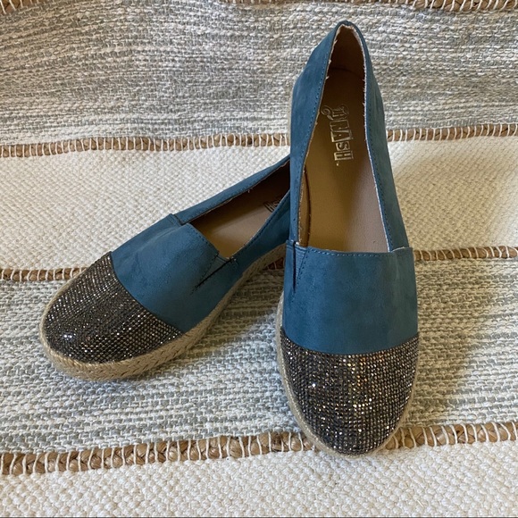 Brash Shoes Brash Blue Suede Espadrilles Shoes Poshmark